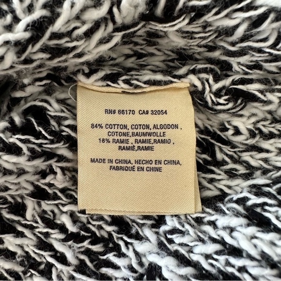 Anthropologie Black and White Knit Sleeveless Sweater Halter Tank Top Size L - Picture 11 of 13